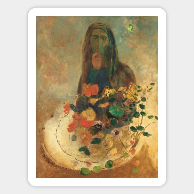 Mystery by Odilon Redon Sticker by Classic Art Stall